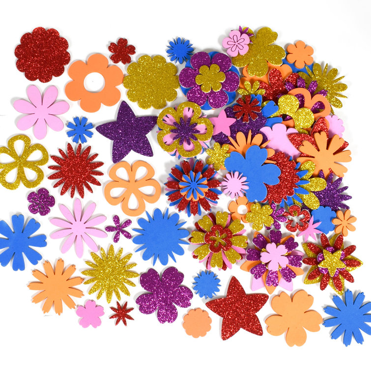 Ready 2 Learn Glitter and Foam Flower Stickers with 3 Packs Wayfair Canada